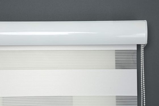 La ventana decorativa de la oficina del rodillo cubre el ODM del estilo de la cebra de la capa doble de las cortinas