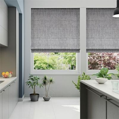 Oficina eléctrica a prueba de viento del café de Wifi Roman Blinds Contemporary Style For