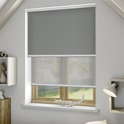 ODM moderno del OEM de Windows de la oficina de Grey Roller Blinds For Indoor de la tela manual