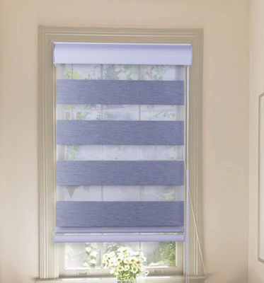 Sombras ciegas de la cebra moderna de la tela, apagón de las cortinas de la cebra para interior