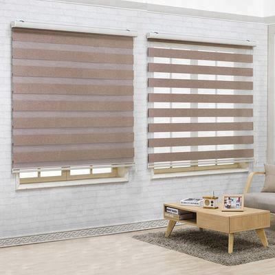 Capa doble eléctrica de las persianas de ventana del rodillo transparente con el material del poliéster