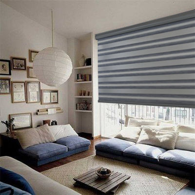 Capa doble eléctrica de las persianas de ventana del rodillo transparente con el material del poliéster