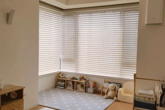 Dos capas cuentan un cuento el estilo elegante transparente de las cortinas del La de Shangri para el dormitorio