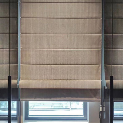Roman Blind Curtains Manual Control elegante horizontal para la sala de estar