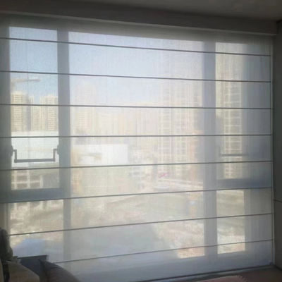 ODM Roman Curtain Blinds horizontal, hilados de polyester Roman Shades For Living Room