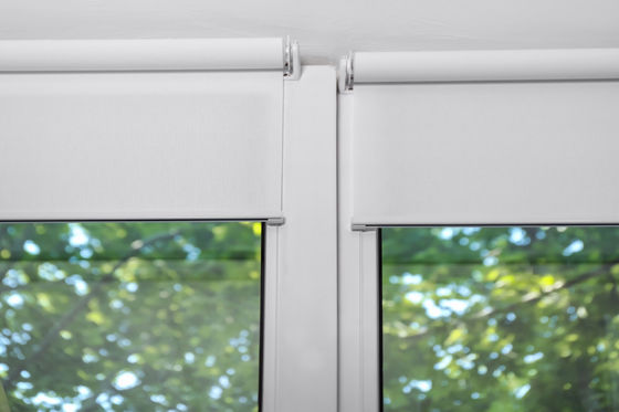 Resistente de humedad semi ciego ordinario de las persianas de ventana del rodillo de la tela