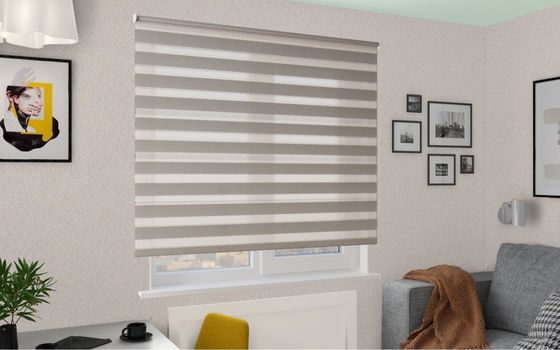El apagón completo de la cebra del dormitorio eléctrico elegante de la cortina impermeabiliza las cortinas de elevación automáticas