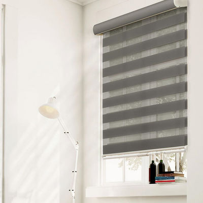 Cortinas de cebra eléctrica de lujo doble capa impermeable con sombra completa