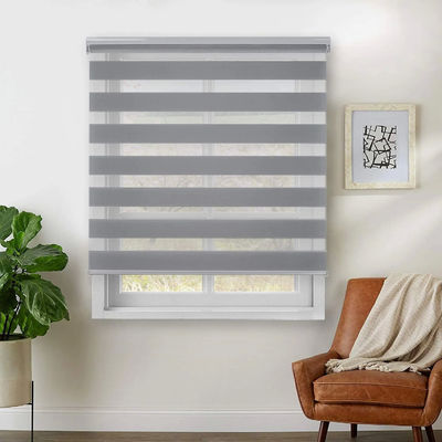Cortinas de cebra eléctrica de lujo doble capa impermeable con sombra completa